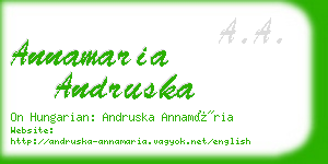 annamaria andruska business card